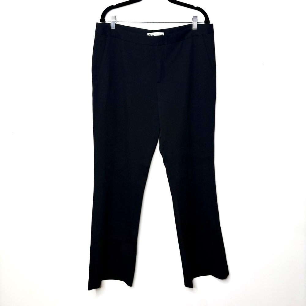 Zara Black Flare Trouser Suit Pants Size XL - Picture 2 of 9